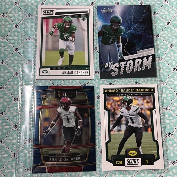 Panini Other - 🏈 Ahmad “Sauce” Gardner, NFL Football Sports Trading Cards, Set of 4